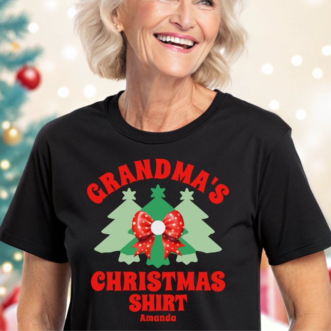T-shirt En Tri-matière Chemise de Noël de grand-mère personnalisée (Créateur téléchargé)