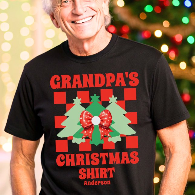 T-shirt En Tri-matière Chemise de Noël de grand-père personnalisée (Créateur téléchargé)
