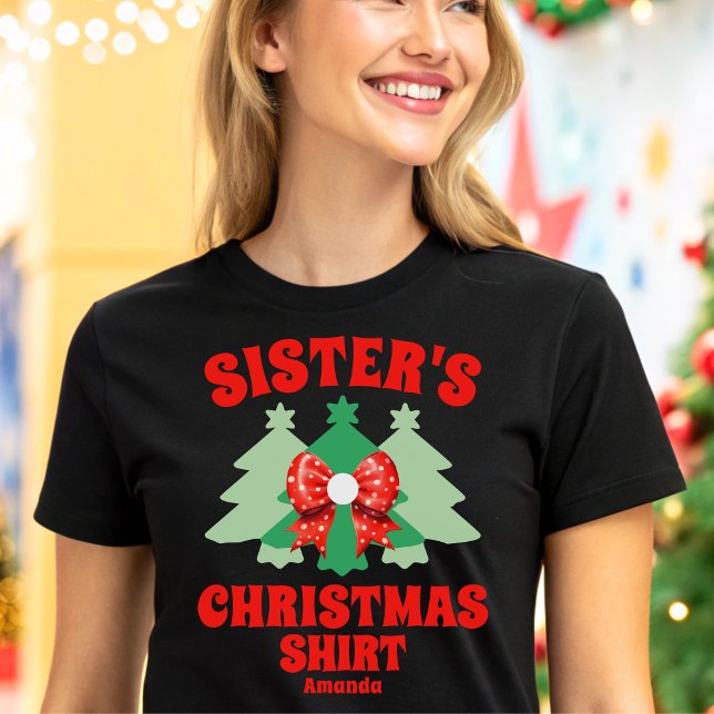 T-shirt En Tri-matière Chemise de Noël de Soeur personnalisée (Créateur téléchargé)