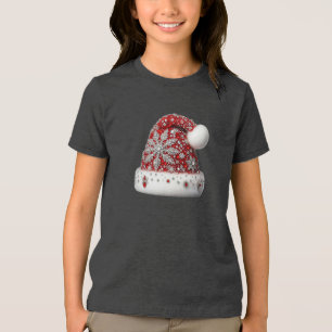 T-shirt En Tri-matière Chemise de Noël Rouge