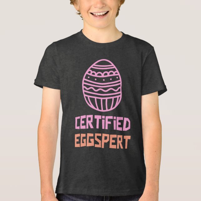 T-shirt En Tri-matière Chemise de Pâques Certifiée Eggspert Kids (Recto)