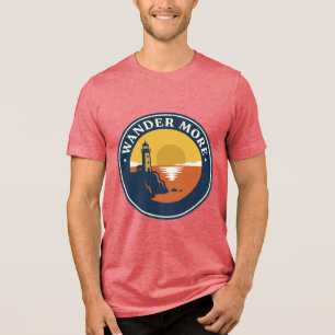 T-shirt En Tri-matière Chemise de plage phare Vagabonder plus Coucher de