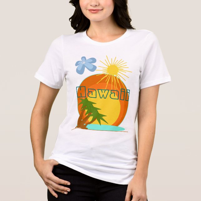 T-shirt En Tri-matière Chemise de Vacances Destination - Hawai... - (Recto)