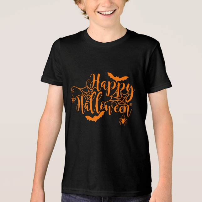 T-shirt En Tri-matière Chemise d'Halloween garçons (Recto)