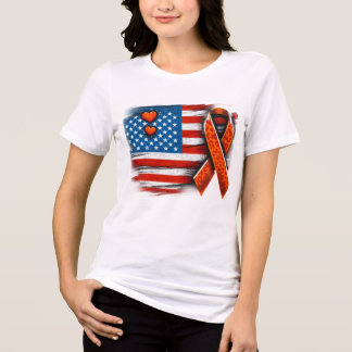 T-shirt En Tri-matière Chemise Drapeau Leucémie, Chemise Fête de l'Indépe