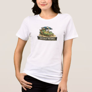 T-shirt En Tri-matière Chemise drôle de tortue socialement retraitée et r