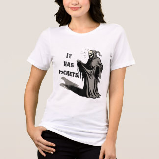 T-shirt En Tri-matière Chemise drôle d'Halloween, le Faucheur a des poche