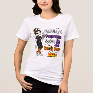 T-shirt En Tri-matière Chemise drôle d'infirmière squelette Halloween