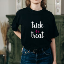 Chemise féminine Halloween en script moderne "Tric