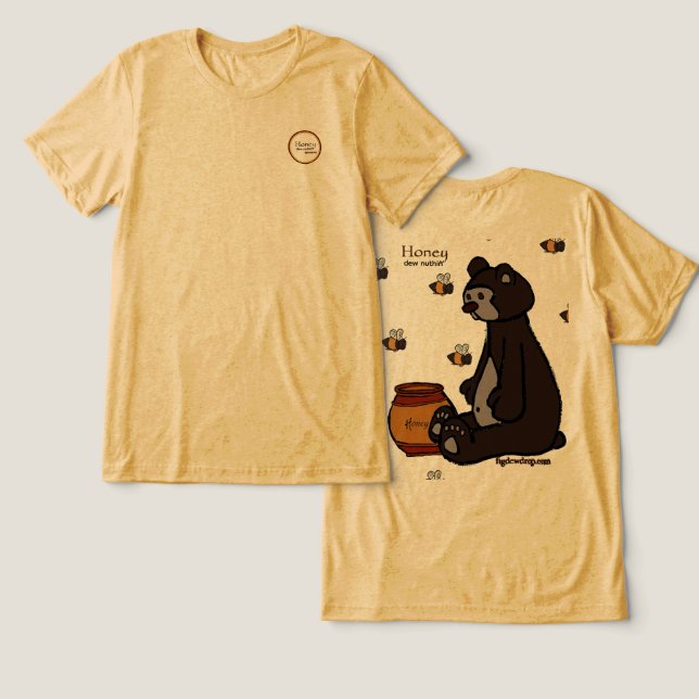 T-shirt En Tri-matière Chemise figdewdrop Honey Dew Nuthin Tri-Blend (Design Recto & Verso)