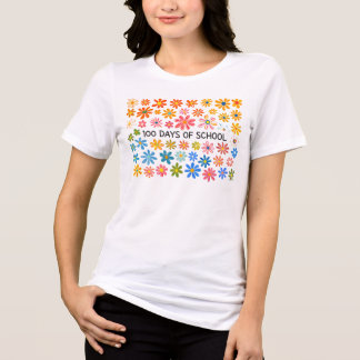 T-shirt En Tri-matière Chemise florale 100 jours d'école