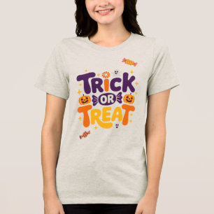 T-shirt En Tri-matière Chemise graphique rétro pour Halloween avec Trick