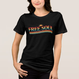 T-shirt En Tri-matière Chemise Graphique Rétro Vintage Crépuscule 'Free S