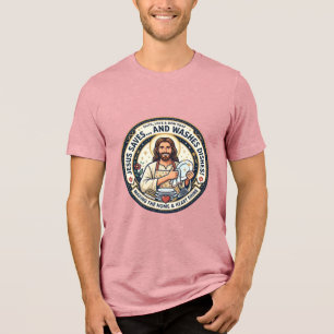 T-shirt En Tri-matière Chemise Humoristique Corvées de Lessive Jésus Grap
