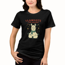 Chemise Llama de Noël - Llamaste Holiday Zen Tee