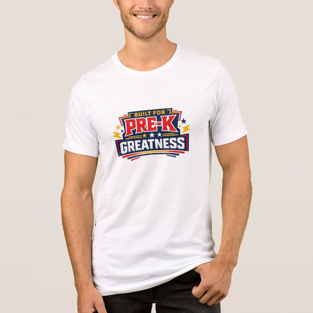 T-shirt En Tri-matière Chemise Mode de Grandeur Pré-Maternelle (Recto)