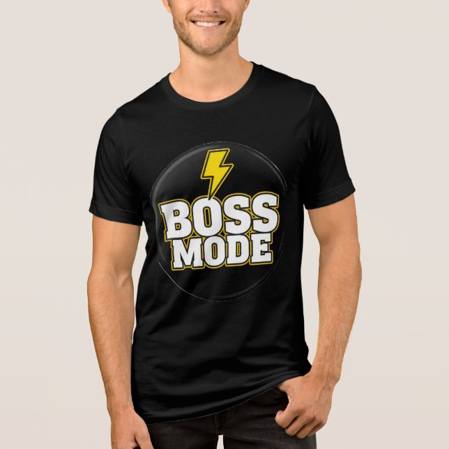 T-shirt En Tri-matière Chemise `Mode Patron` (Recto)