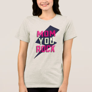 T-shirt En Tri-matière Chemise MOM YOU ROCK