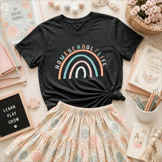 T-shirt En Tri-matière Chemise Pastel Arc-en-ciel pour la Vie en Scolarit