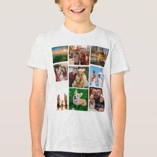 T-shirt En Tri-matière Chemise personnalisée avec collage de photos, 9 ph