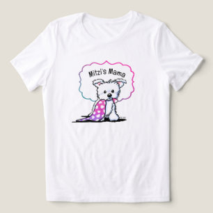 T-shirt En Tri-matière Chemise personnalisée Cute Chiot Blanc