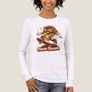 T-shirt En Tri-matière Chemise Pizza Thrash Drôle Skate Pizza