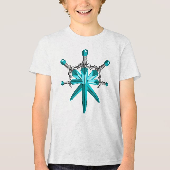 T-shirt En Tri-matière Chemise pour enfants à l'épée de cristal de fantai (Recto)