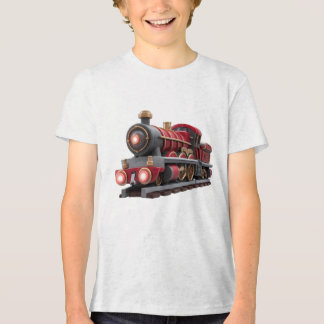 T-shirt En Tri-matière Chemise pour enfants - Train à vapeur rouge classi