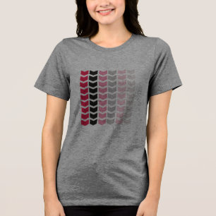 T-shirt En Tri-matière Chemise pour femmes à motif géométrique - Dégradé