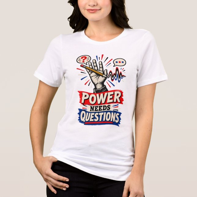 T-shirt En Tri-matière Chemise Power Needs Questions (Recto)