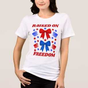 T-shirt En Tri-matière Chemise rouge et bleue à carreaux avec noeud papil