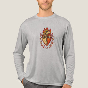 T-shirt En Tri-matière Chemise sacrée catholique pour hommes à manches lo