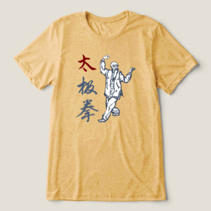 T-shirt En Tri-matière Chemise Tai Chi Chuan Tri-Blend