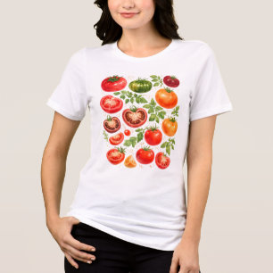 T-shirt En Tri-matière Chemise Tomate, Chemise de Fruit, Chemise Botaniqu