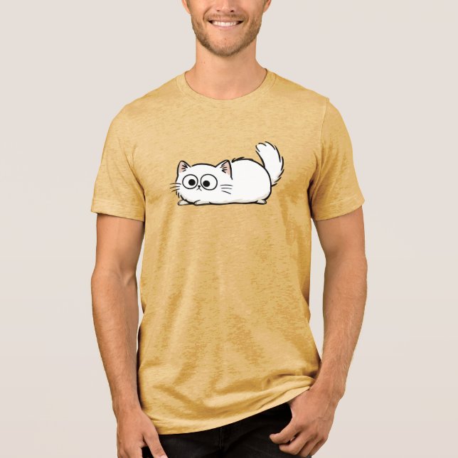 T-shirt En Tri-matière Chemise tri-blend chat à queue duveteuse excentriq (Recto)
