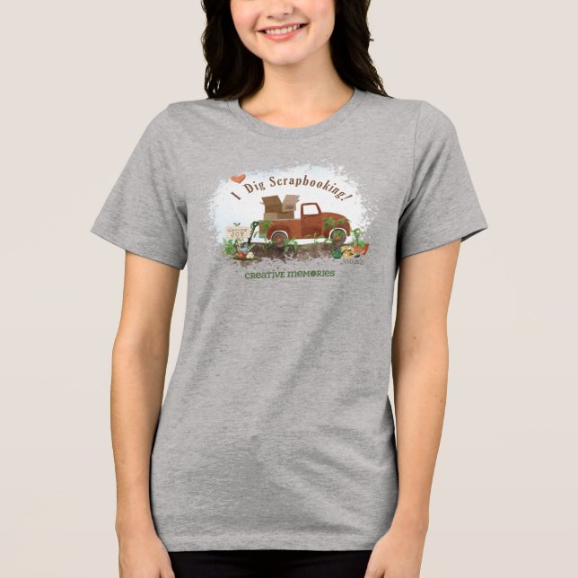 T-shirt En Tri-matière Chemise Tri-Blend Dames (Recto)