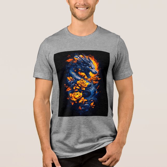 T-shirt En Tri-matière Chemise Tri-Blend Dragon (Recto)