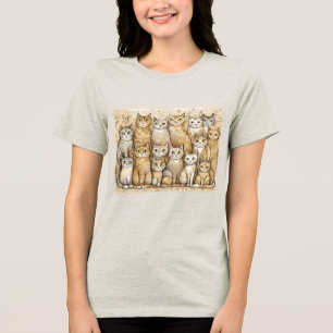 T-shirt En Tri-matière Chemise Tri-Blend pour chats apaisants