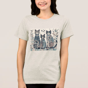 T-shirt En Tri-matière Chemise Tri-Blend pour chats apaisants