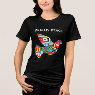 T-shirt En Tri-matière Chemise Tri-Blend pour la paix dans le monde