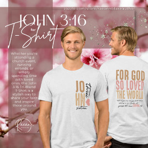 T-shirt En Tri-matière Chemise tri-blend verset biblique Jean 3:16