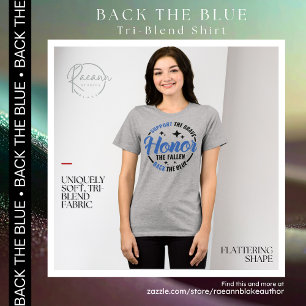 T-shirt En Tri-matière Chemise tri-mélange Back the Blue