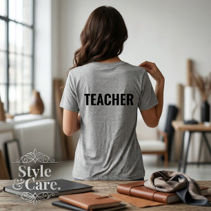 T-shirt En Tri-matière Chemise tricolée gris-texte avec arrière-plan