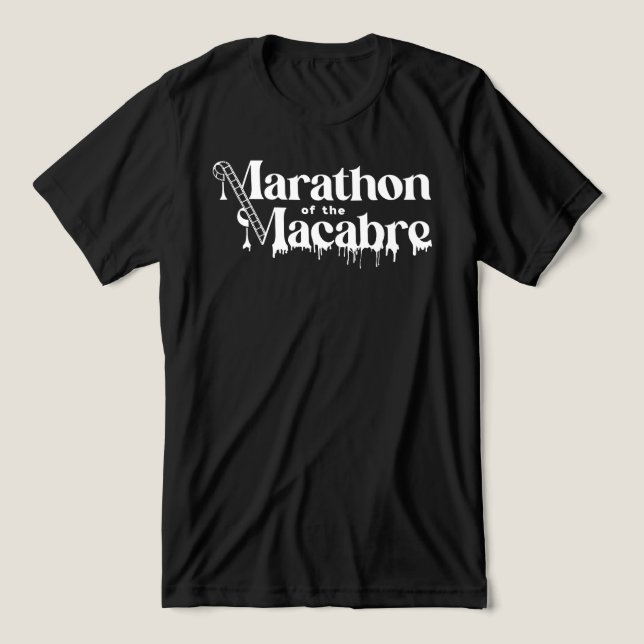 T-shirt En Tri-matière Chemise Unisex du logo MOTM24 - Blanc sur noir (Design Recto)