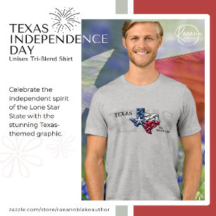 T-shirt En Tri-matière Chemise Unisexe Tri-Blend pour la Fête de l'Indépe