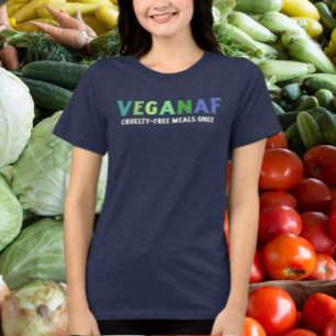 T-shirt En Tri-matière Chemise VeganAF - Repas sans cruauté uniquement