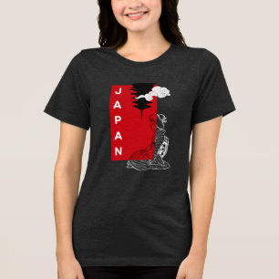 T-shirt En Tri-matière Chemise vintage Japon Geisha Traditionnelle Japona