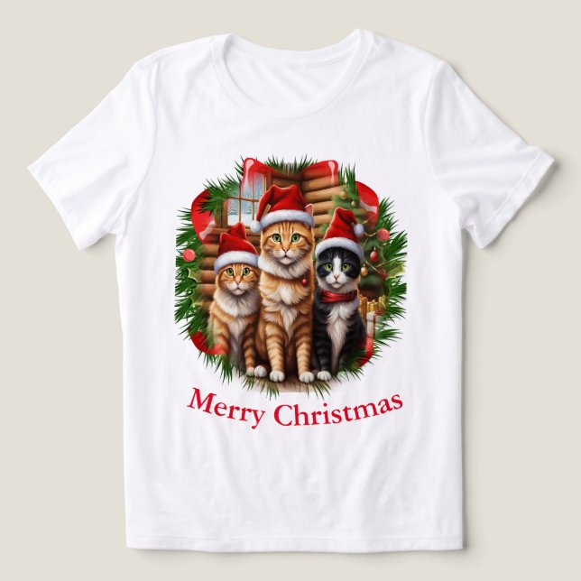 T-shirt En Tri-matière Chemises pour chats (Design Recto)