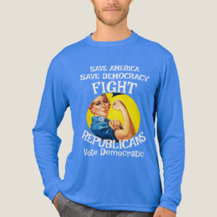 T-SHIRT EN TRI-MATIÈRE CHEMISES TSA FEMME DOJ FV PARTI RÉPUBLICAIN DOD CO