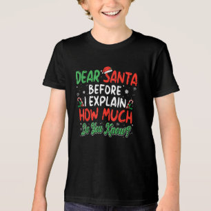 T-shirt En Tri-matière Cher Père Noël, je peux expliquer Funny Christmas 